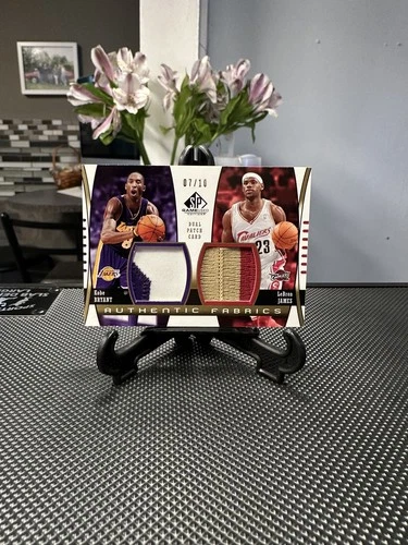 LeBron James & Kobe Bryant 2004 Upper Deck SP Game Used Dual Patch /10 GRAIL