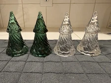 Christmas tree tealight holders set of 4