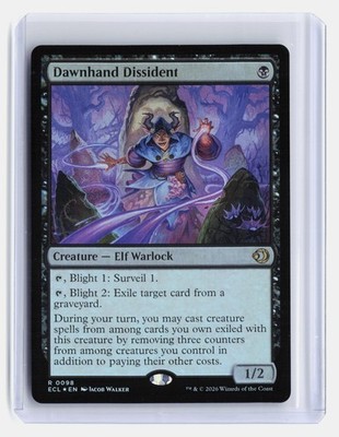 Dawnhand Dissident MTG Lorwyn Eclipsed #R 0098 Rare FOIL Creature