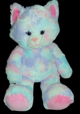Build A Bear Plush Pastel Swirl Kitty Cat 16" EUC