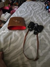 Vintage Halina Binoculars Coated Optics 8x30 Coated Optics With Leather Case