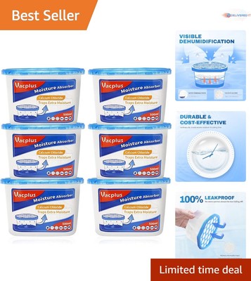Moisture Absorbers 6 Pack 10.5 Oz Humidity Remover Storage for Bathroom Closet
