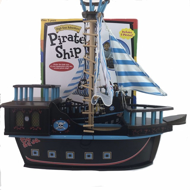 pirate ship toy wooden