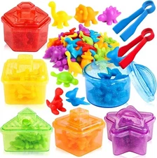 Counting Color Sorting Toys with Matching Shape Boxes Sensory Montessori Educati