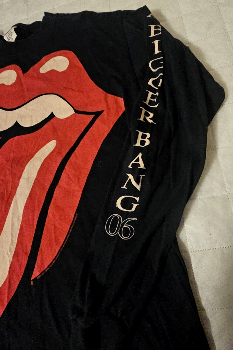 ROLLING STONES A Bigger Bang 2005 2006 VTG long t shirt ROLLING STONES A Bigger Bang 2005 2006 VTG long t shirt