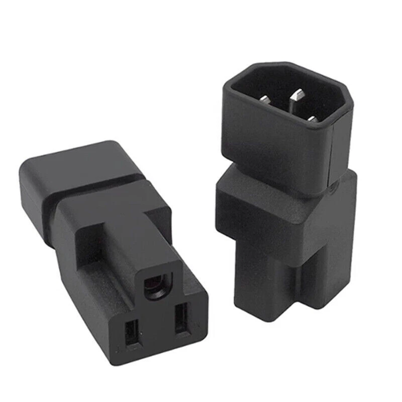 1-5Pack IEC 320 C14 Male to Nema 5-15R Female Power Adapters - Image 4 of 4