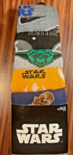 Star Wars Socks 6 Pair Crew Socks Size 8-12 Mens Yoda Chewbacca Bioworld Sci-Fi