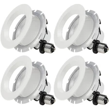 4 Pack 4 Inch Dimmable Recessed LED Downlight, Trim Interchangeable