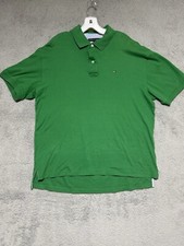 Tommy Hilfiger Polo Shirt Men's XL Short Sleeve Embroidered Logo Green