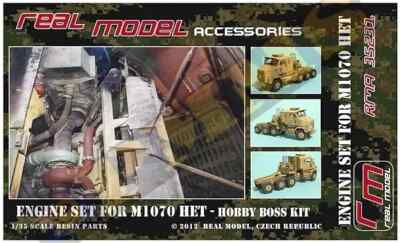 Engine set for M1070 HET HObbyboss 1/35 Real Model resin RMA35231