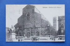 Postcard Bologna - Basilica of S. Petronio - 1920.