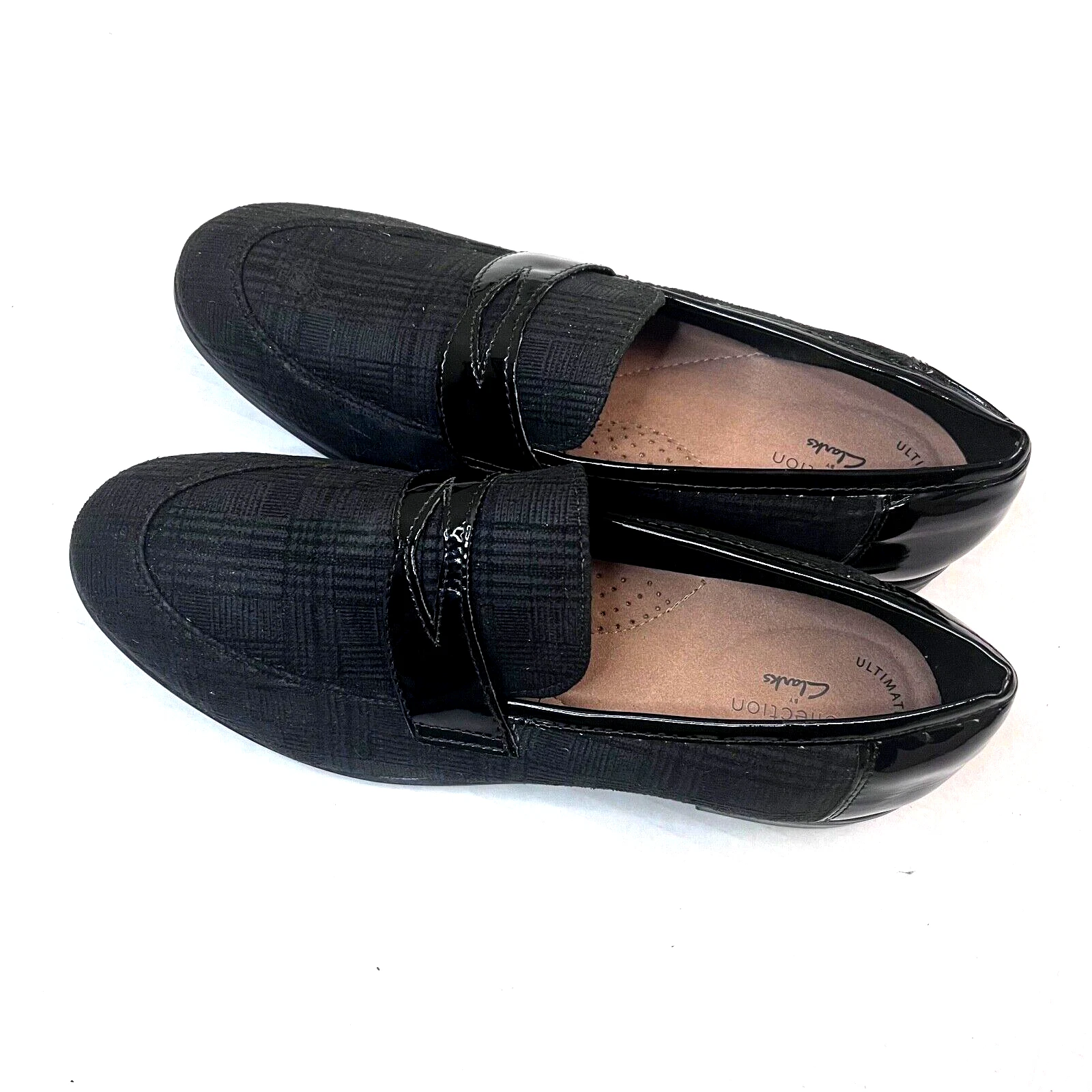 Scarpe donna Clarks Trish Rose nere in pelle taglia 9 M NUOVE