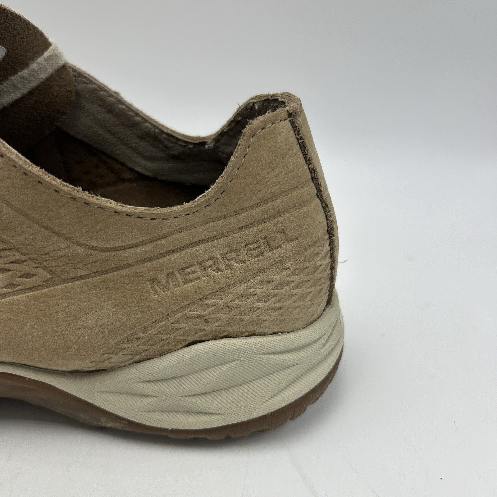 Merrell Sneakers Donna 9 Sirene Guidate Lacci Pelle Beige Impugnatura a Scelta J98962