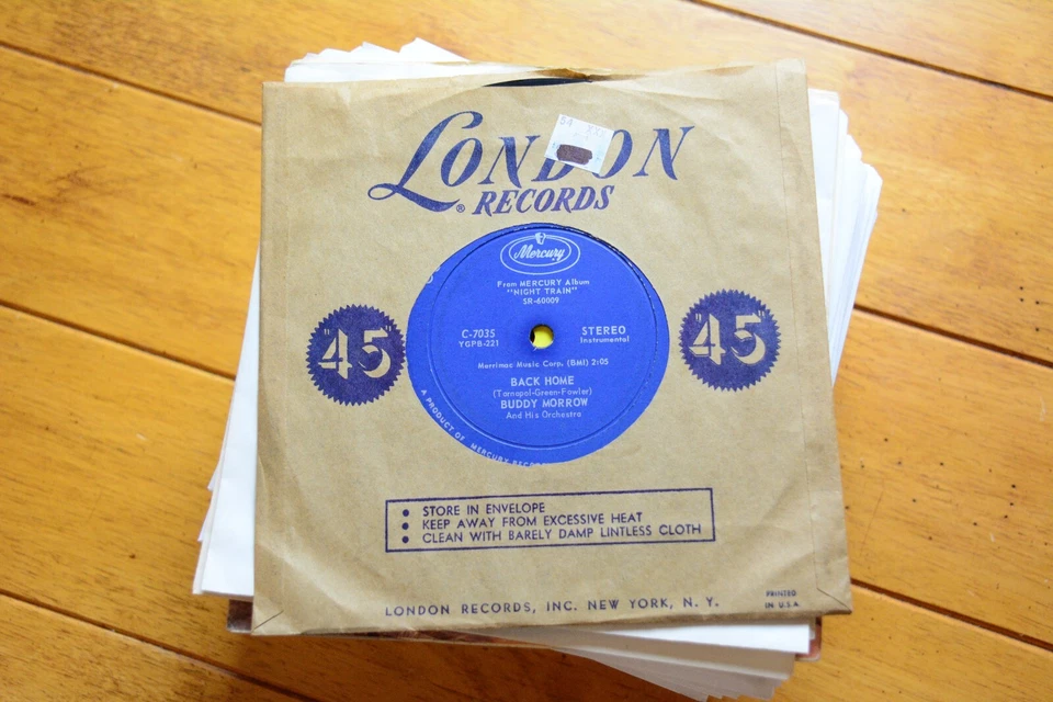 BUDDY MORROW "NIGHT TRAIN / BACK HOME" 33 RPM 7" RECORD MERCURY [A6-226] - Image 2 of 4