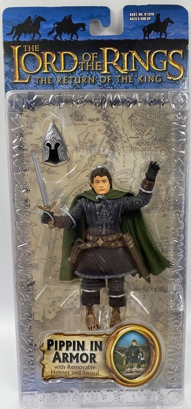 Lord Of The Rings Pippin In Armor With Removable Helmet & Sword Action ToyBiz