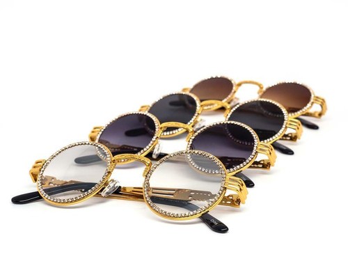 Classic Elegant Vintage Retro Hip Hop Clear Lens EYE GLASSES Gold Metal