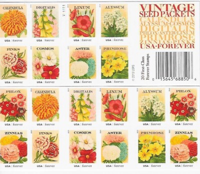 切手97007 US Vintage Seed Packets Forever Packet Scott #4754-4763 USPS