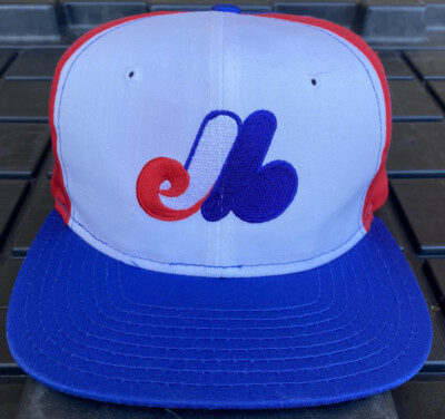 Vintage 90s Montreal Expos Ted Fletcher Pinwheel Plain Logo SnapBack Hat  Cap MLB