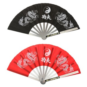 2Pcs-Chinese-Taichi-Kungfu-Fan-Martial-Arts-Sports-Fighting-Hand-Fan-13inch