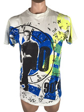 T-shirt vintage Luke Perry Dillon Beverly Hills 90210 stampa neon all over taglia XL