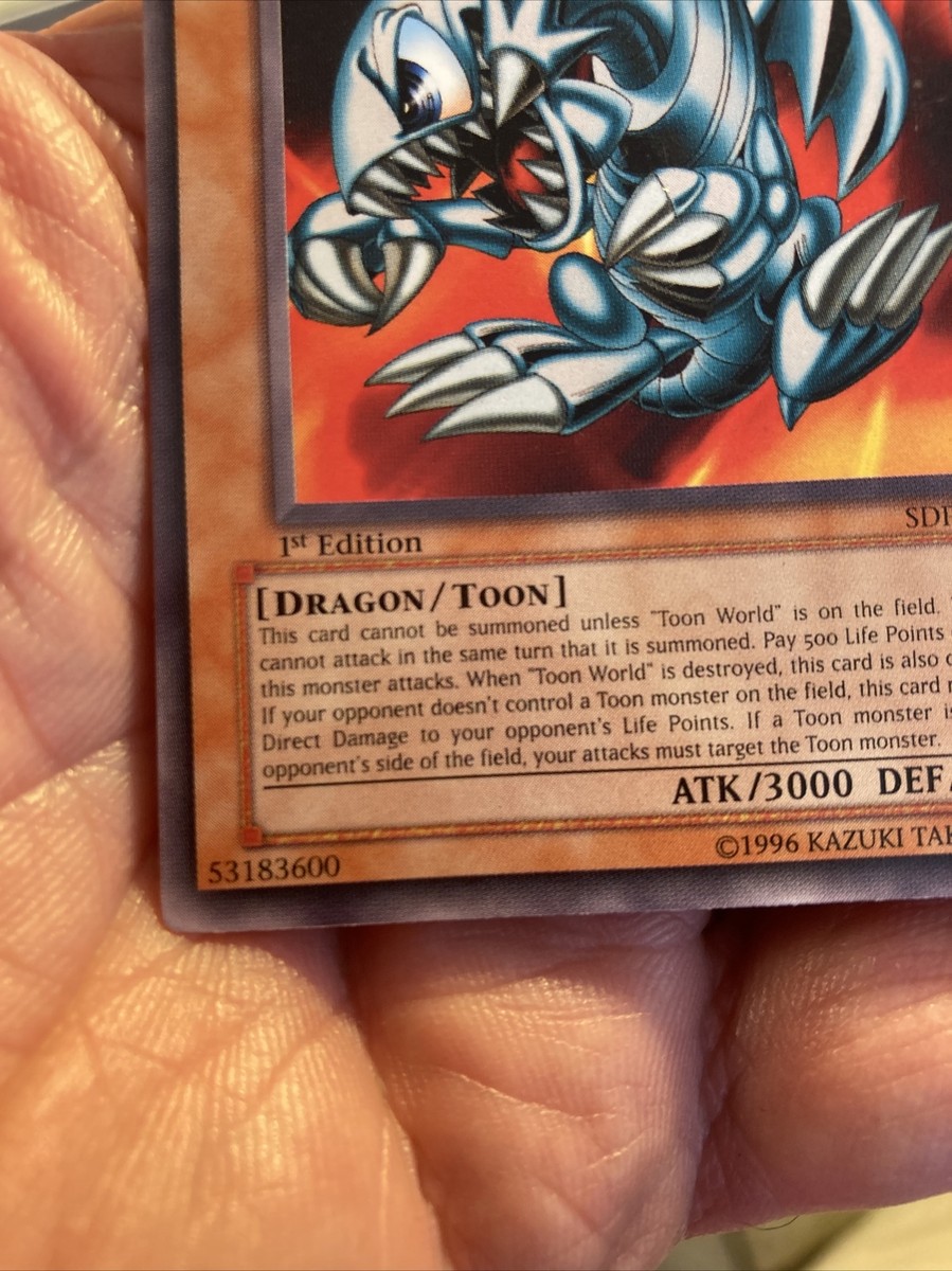 Yugioh Blue Eyes Toon Dragon 1st Edition Card SDP-020 | eBay