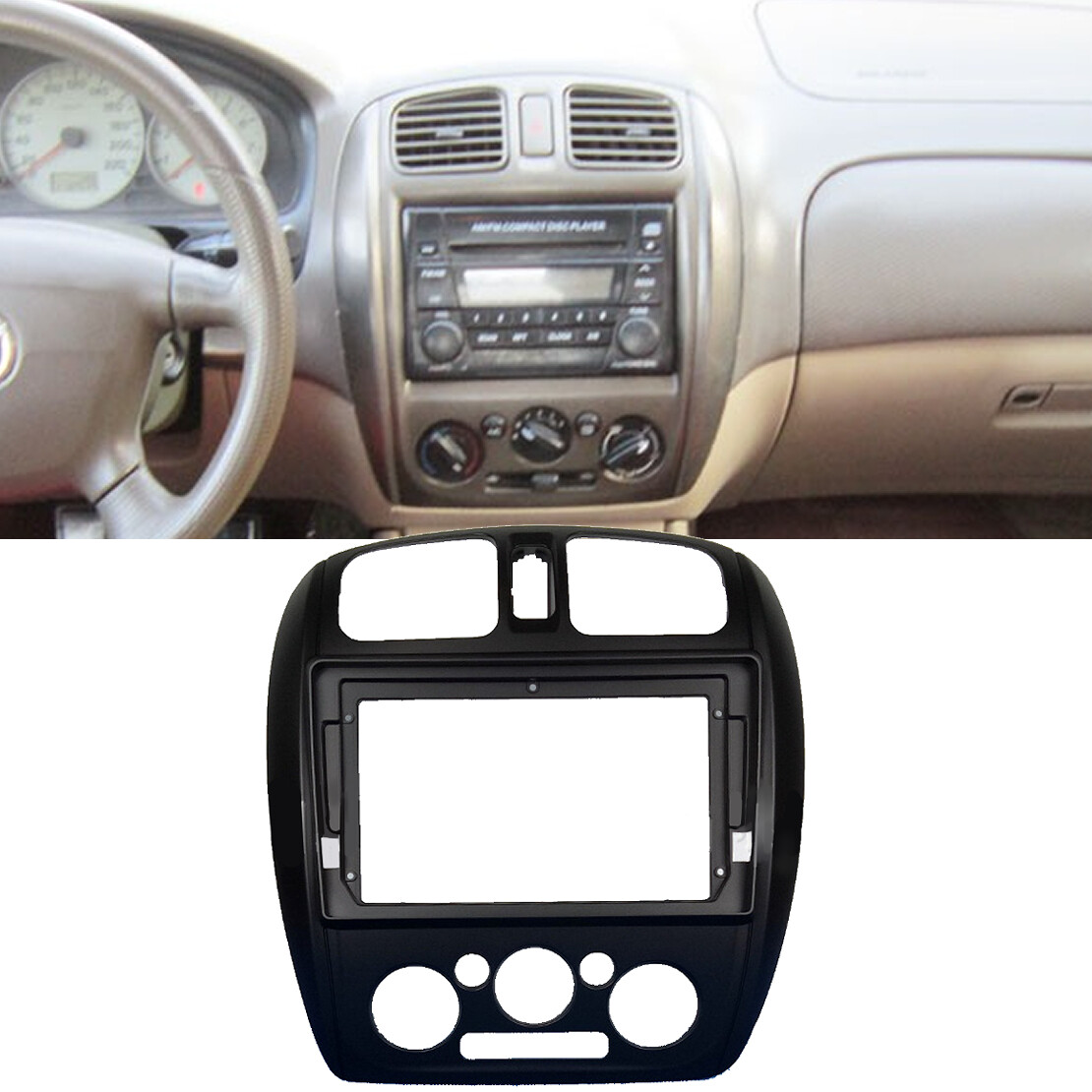 2002-2008 Mazda 323 Car Stereo Radio Fascia Panel Double Din Frame