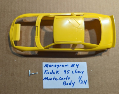 MONOGRAM #4 KODAK 95 CHEVY MONTE CARLO NASCAR BODY NEW UNUSED!!!! 1/24