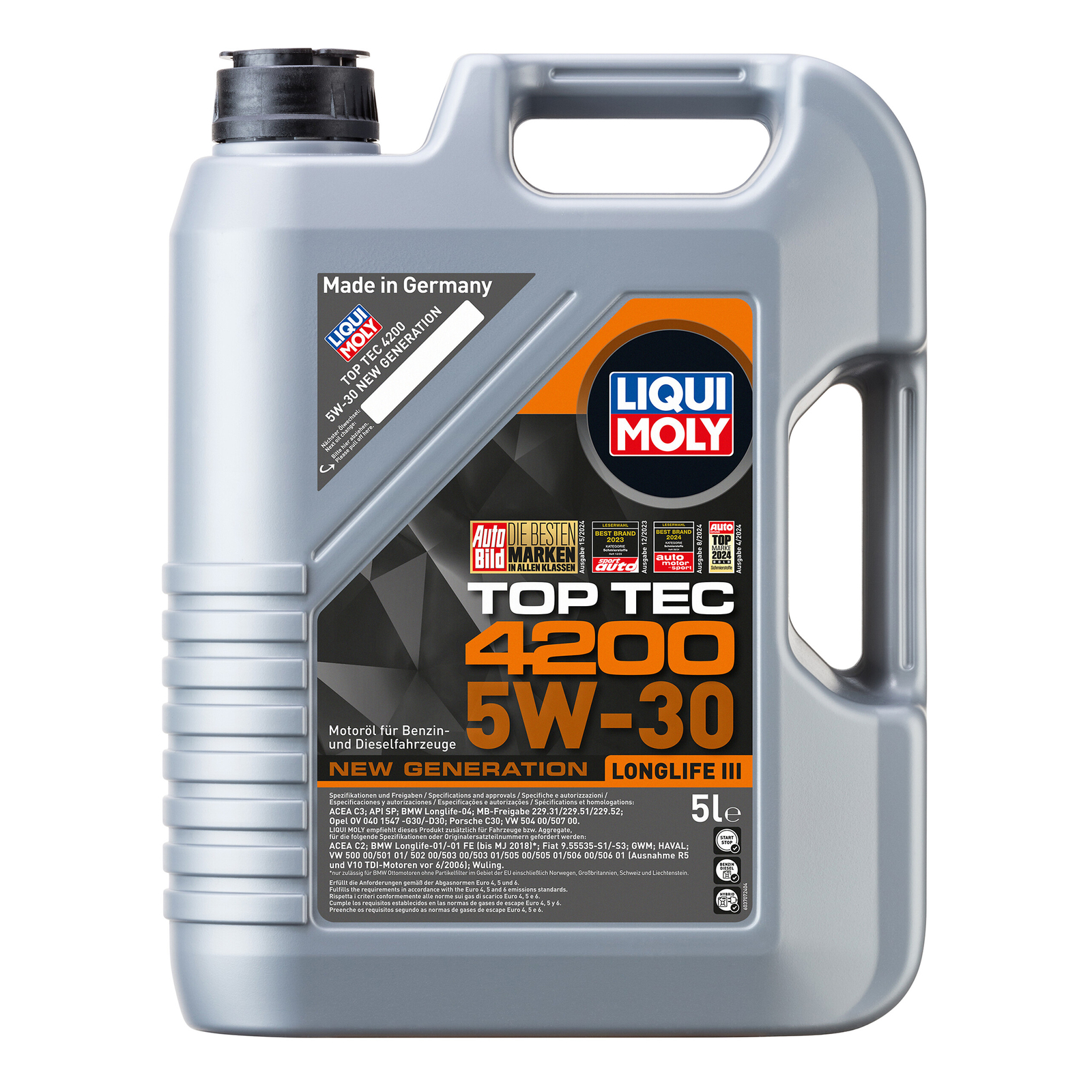 Liqui Moly Top Tec 4200 5W-30 Synthetic Technology Based Engine Oil 5L 5 Litres - Image 21