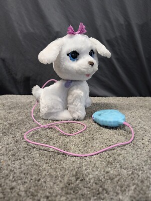 FurReal GoGo My Dancin Pup White Dog Interactive Toy Electronic Dancing Pet  Pink
