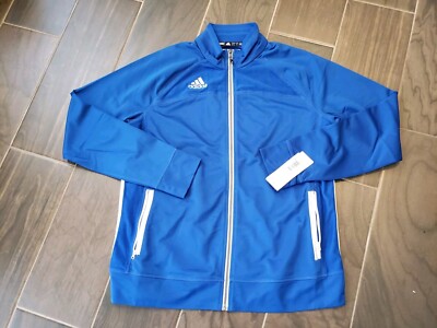 New Adidas Climalite Jacket Women's Blue Size Large Full Zip Active Track