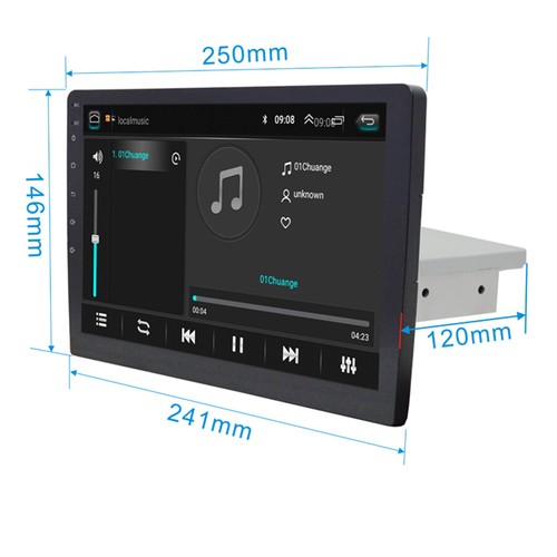 1 Din 10.1" Android 8.1 Car Stereo Radio GPS Wifi 3G 4G BT DAB Mirror Link OBD - Picture 6 of 11