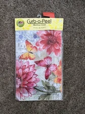 New - Curb-a-Peel Magnetic Mailbox Cover Fabric- Fresh Dahlias (w/ butterflies)