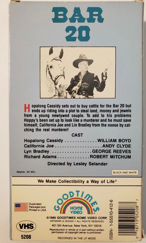 Bar 20 VHS 1989 - Image 2 of 3