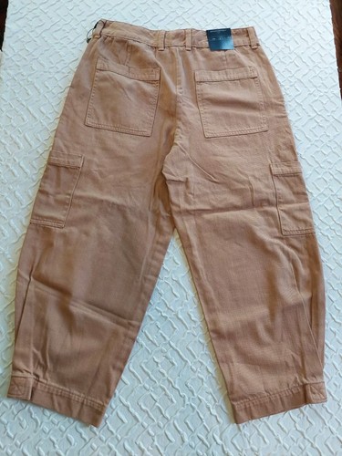 Banana Republic Baggy Pants Capri Womens Beige/Tan Size 6 Petite NWT - Picture 4 of 13