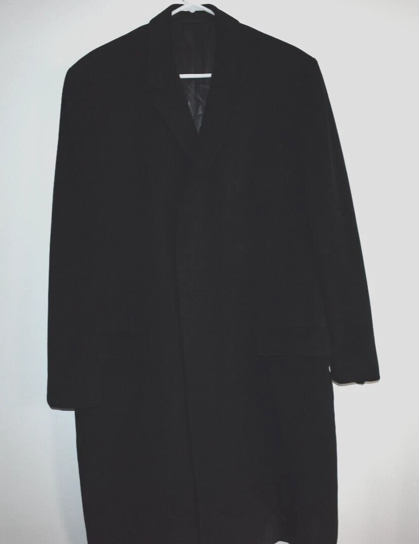 Vintage Finchley's Fifth Ave New York 3 Button Black 41 Long Trenchcoat Quality