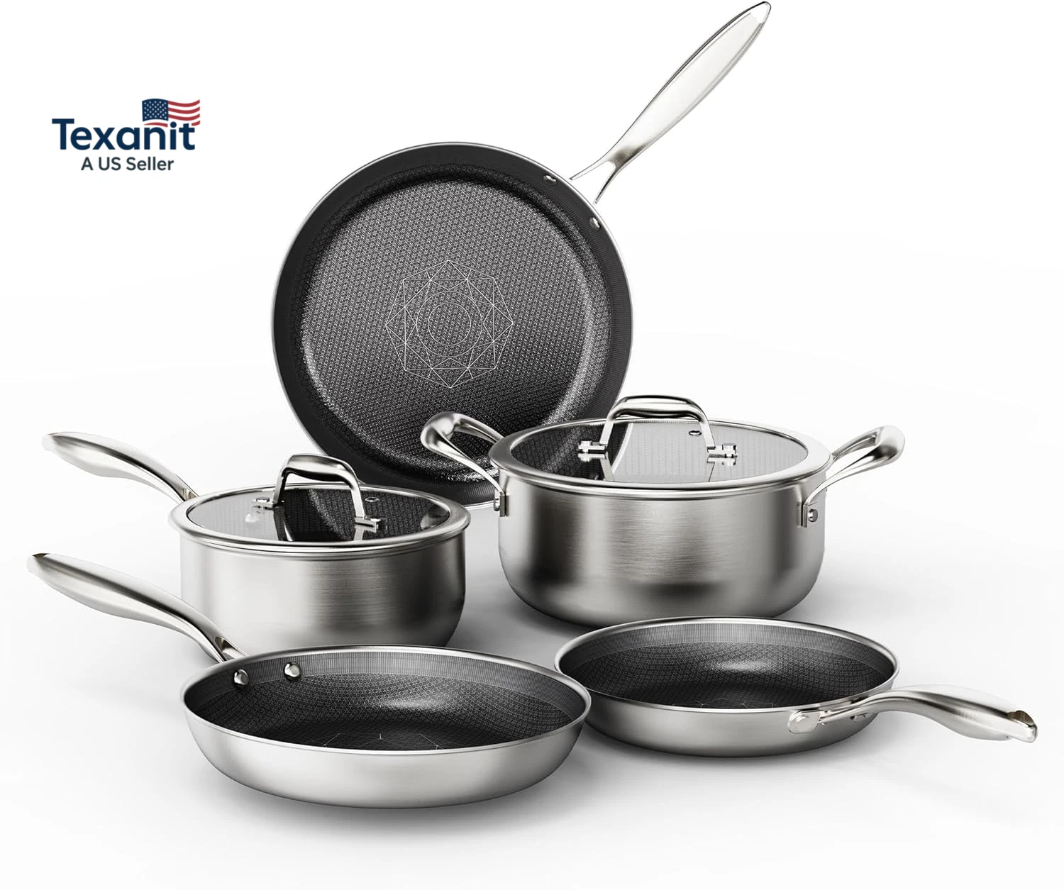 Stainless Steel 7PCS Cookware Set, Pots and Pans Set, Non Stick, Frying Pans, Sa
Opens in a new wind