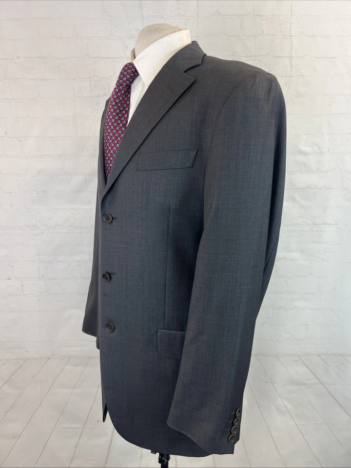 Blazer Yves Saint Laurent Para Hombre Gris Lana Sólida 42L $3,195 Foto 3 de 4