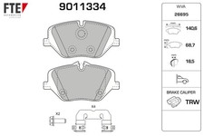 FTE Bremsbelagsatz Scheibenbremse 9011334 für BMW 5er G60 G90 G68 2er Active U06