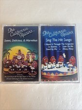 THE CALIFORNIA RAISINS Cassette Tape Lot of 2 Sing The Hit Songs Sweet Delicious