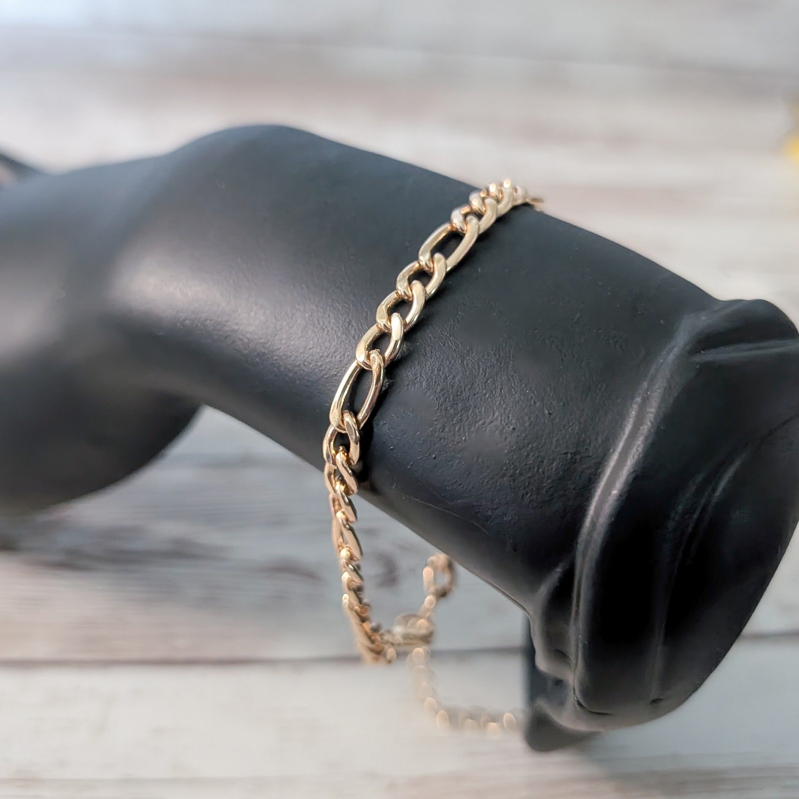 Large Bracelet or Anklet - 8" - 10.5" Gold Tone Link