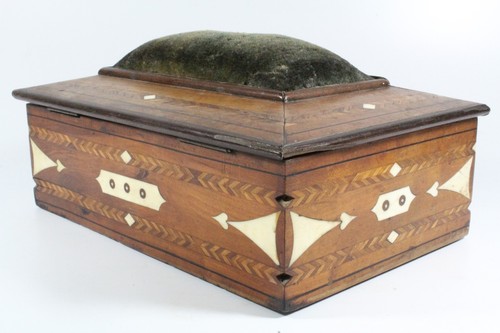 Victorian Maritime / Sailor Made Inlaid Sewing Box c.1850 - Picture 6 of 9