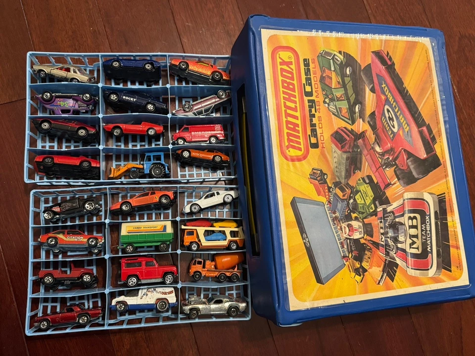 Matchbox Superfast 48 Car Collectors Case Vintage Lesney Redlines Hot Wheels 70s - Image 2 of 4