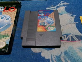 #695 ADVENTURES OF LOLO Nintendo NES Cart w/ Box Sleeve Styrofoam TESTED
