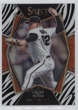 2022 Panini Select Premier Level Zebra Prizm Logan Webb #141 4g8