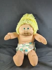 Cabbage Patch Doll W Diaper Long Blonde Hair Ponytail Green  Eyes 1978 1982 Rare