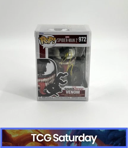 FUNKO POP 972 SPIDER-MAN 2 MARVEL VENOM GOLD TOM HARDY AUTO