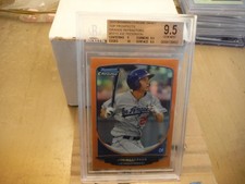 2013 Bowman Chrome Draft Top Prospects Orange Reractors Joc Pederson BGS 9.5