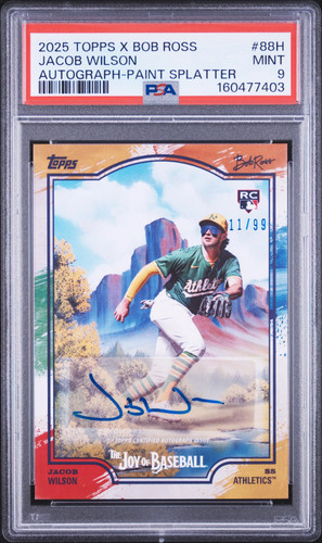 Jacob Wilson [Paint Splatter] #88 2025 Topps X Bob Ross Autograph card
