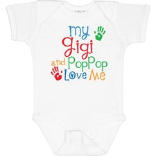 Inktastic My Gigi And PopPop Love Me Baby Bodysuit Grandkids Grandbaby Boy Girl
