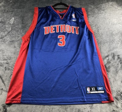 Detroit Pistons Basketball Trikot Gr. Xl Blau Reebok #3 Ben Wallace 2004